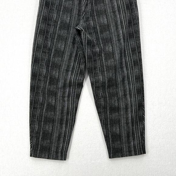 ATHLETA Arrival Pants Womens 4 Black Amara Stripe Drawstring High Rise Cropped - Picture 8 of 16